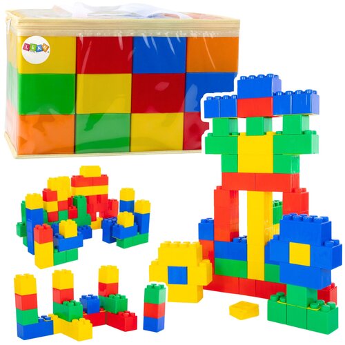 Set of Large Construction Blocks in a Bag, Colorful, 28.5x9x9 cm, 12 pcs. Slike