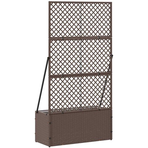  Vrtni re&amp;scaron;etkasti saksija Smeđa 70 x 30 x 135 cm Metal Slike