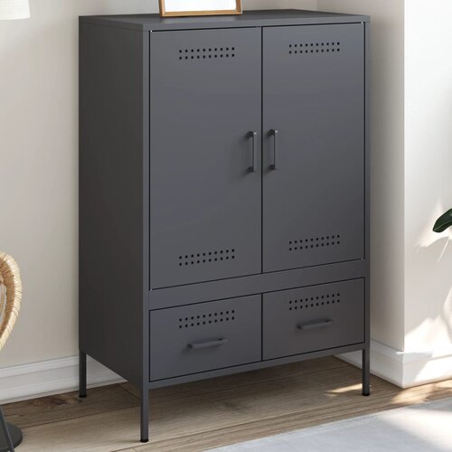  Visoka komoda antracit 68x39x101,5 cm od čelika Cene