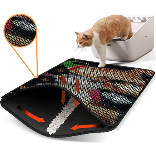 WALLXPERT Nrszn0168 multicolor cat litter mat Cene