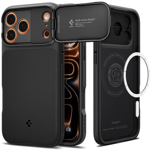 POSNETI MEDIJI OVITEK SPIGEN OPTIK ARMOR ZA IPHONE 17 PRO MAGSAFE MAT ČRN ZA&Scaron;ČITNI OVITEK, (5000259718) Cene