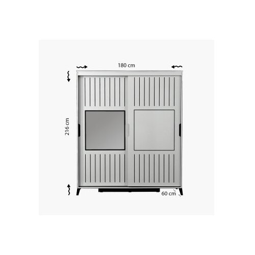 Hanah home Ormar 180x216x60​cm Bijeli Slike