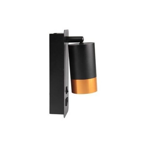  Zidno spot svetlo sa USB punjačem 1xGU10/35W/230V crno/zlatno Slike
