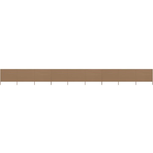 VidaXL 9-panelni vetrobran tkanina 1200x160 cm taupe Slike