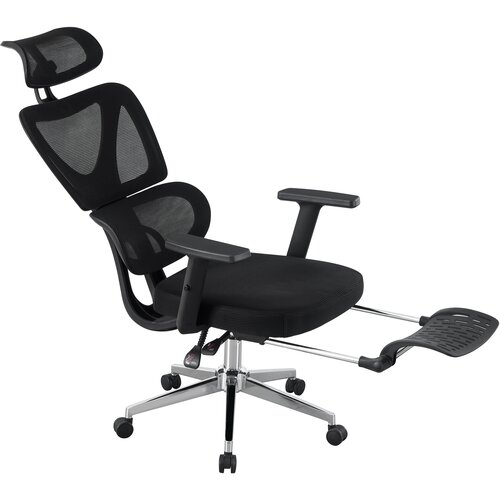 Trick Kancelarijska ergonomska stolica sa dodatkom za noge ERGOTRON 5, Crna, Metalno postolje Cene