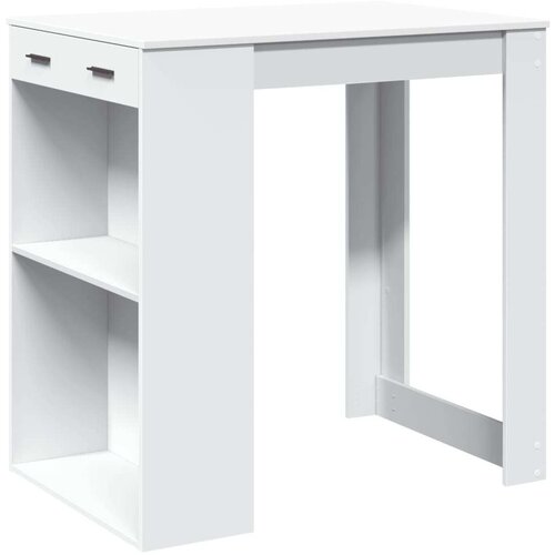 VidaXL Barski stol bijeli 102 x 70 x 103,5 cm konstruirano drvo Slike
