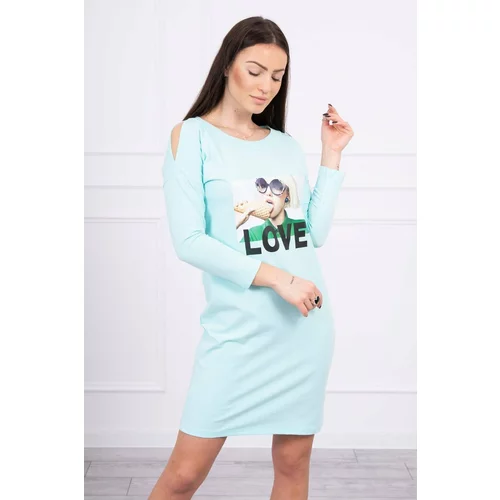 Kesi Dress with love mint print