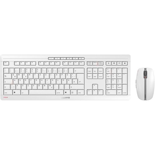 Cherry Stream Desktop keyboard Mouse included Office RF Wireless QWERTZ German White (JD-8500DE-0) Cene