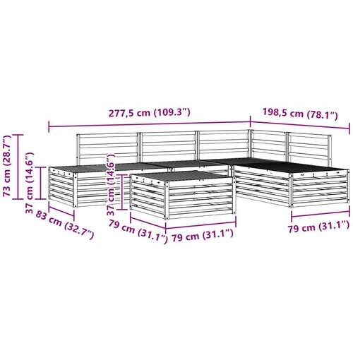  Set vanjskih sofa 5 Komad Prirodna Čvrsto drvo akacije Slike