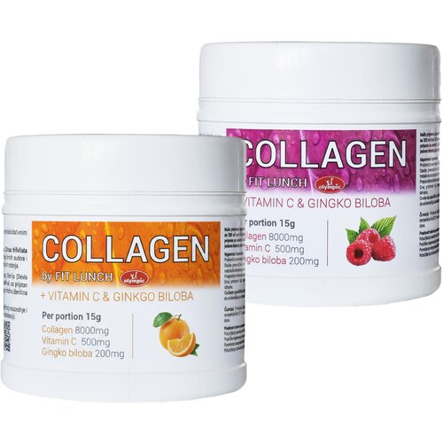 Olympic Kolagen + Vitamin C&amp;amp;Gingko Biloba Pomorandža i malina 450g, 2 komada Slike