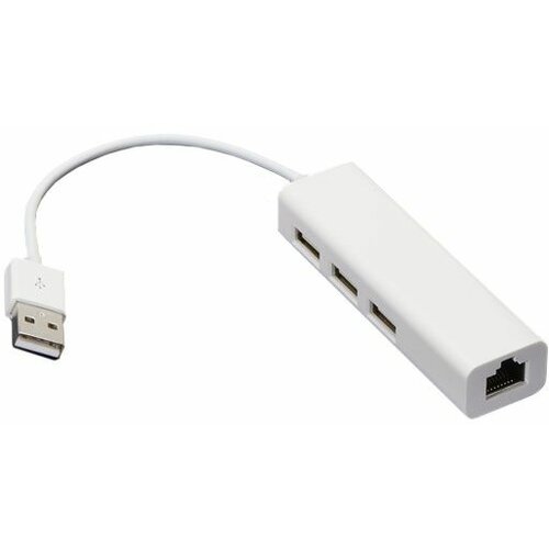 Fast Asia USB 2.0 - HUB 3port + RJ45 (ž) beli Cene