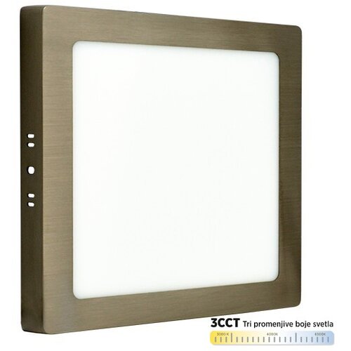 Mitea Lighting nadgradni kvadratni led panel saten nikl 18W 3000~6500K M18NK-SN-CCT Cene