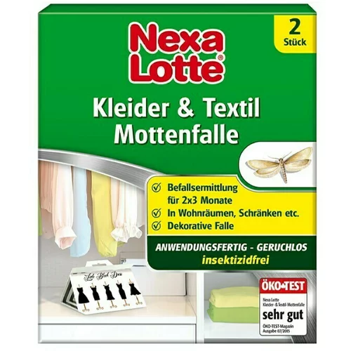Lotte zamka za moljce na odjeći i tekstilu (2 Kom.)