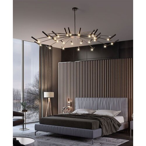 Toolight stropna svjetiljka sa staklenom kuglom APP1196-15CP black Slike