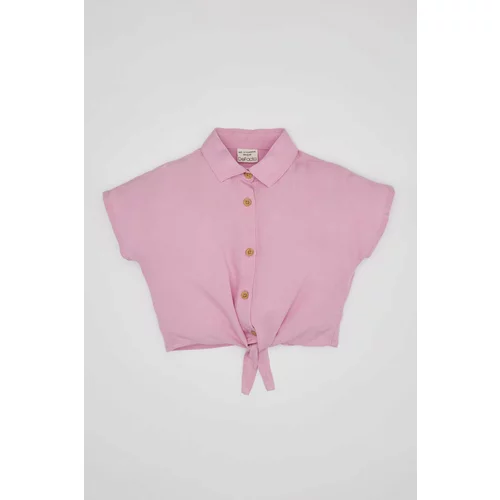 Defacto Baby Girl Shirt Collar Short Sleeve Shirt
