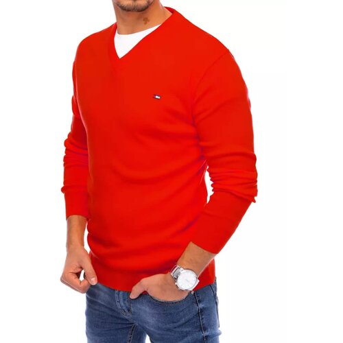 DStreet Men's red sweater WX2013 Slike