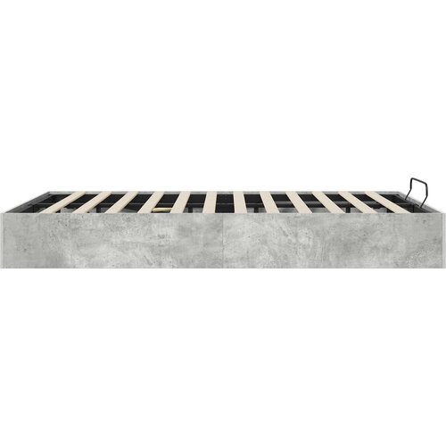 Otomanski krevet Betonsko Siva 120 x 200 cm Konstrukcijsko drvo Slike
