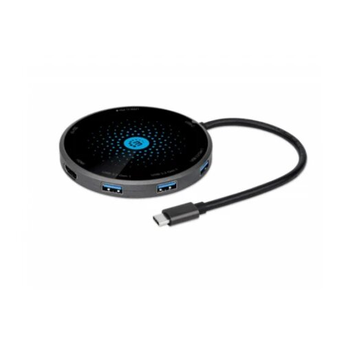 Manhattan Docking station 166560 8in1 USB-C - HDMI/3xUSB/CR/PD 60W/bež. punjač Cene
