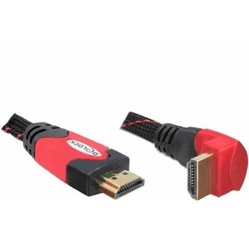 Delock hdmi kabel z mrežno povezavo kotni 3m 4K rdeč 82687 Cene