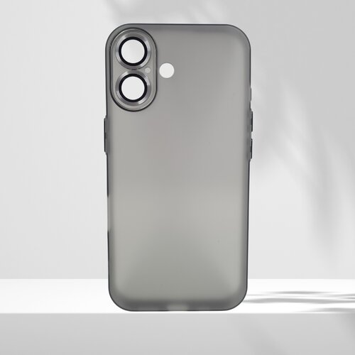 futrola matte silikon sa zastitom za kameru za iphone 16 (6.1) tamno siva Cene