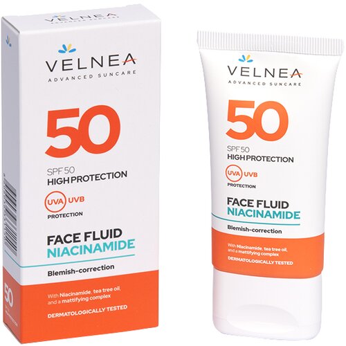 Velnea sun fluid za lice niacinamide spf50 50ml Slike