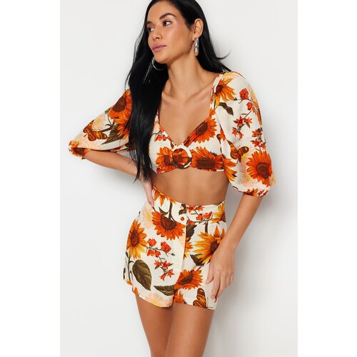Trendyol Two-Piece Set - Ecru - Regular fit Slike