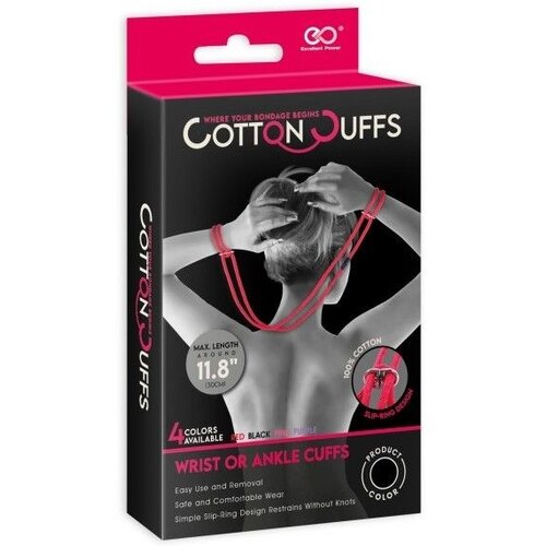 Veze za ruke od kanapa crne | Cotton Cuffs Slike