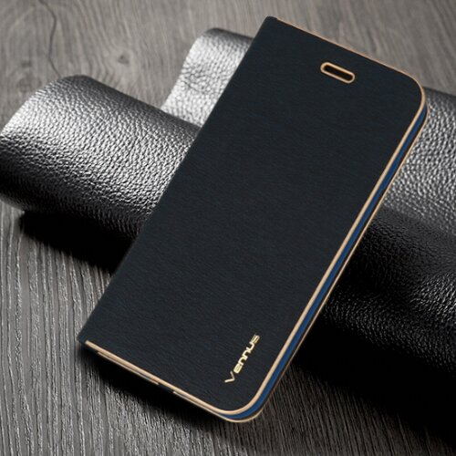  Premium preklopna torbica Samsung Galaxy A33 5G A336 - modra z zlatim robom Slike