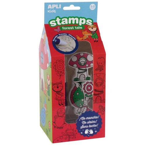 Apli Set Pečata (7) + Marker Za Brisanje Magic Forest Kids 16814 Slike