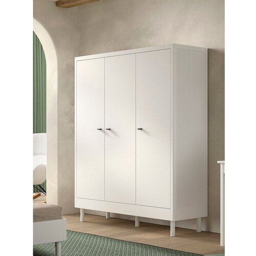 Vipack Bijela dječja garderoba od masivne bukve 146x190x55 cm Forrest &amp;ndash; Slike