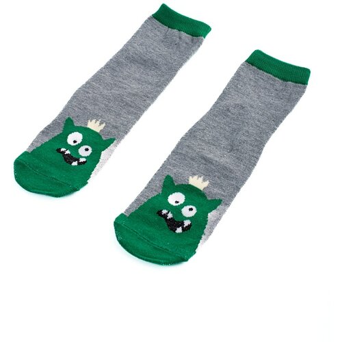 TRENDI non-slip children's socks gray monster Slike
