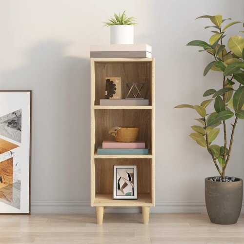  Komoda boja dimljenog sonome 34,5x32,5x90 cm konstruirano drvo Slike
