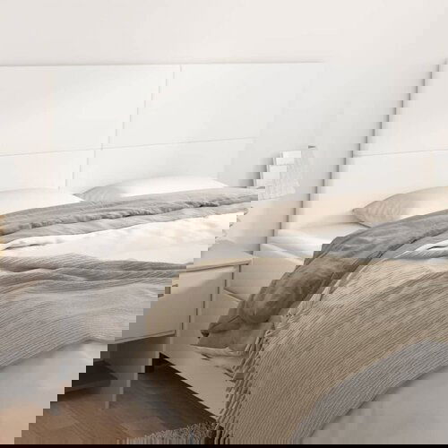 VidaXL Posteljno vzglavje 4 kosa bel 90x5x78/88 cm umetno usnje Slike