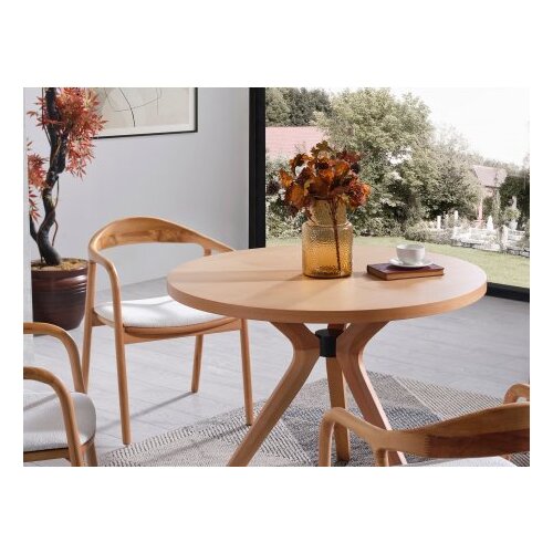 Hanah home lindy - natural natural dining table & chairs set (4 pieces) Cene