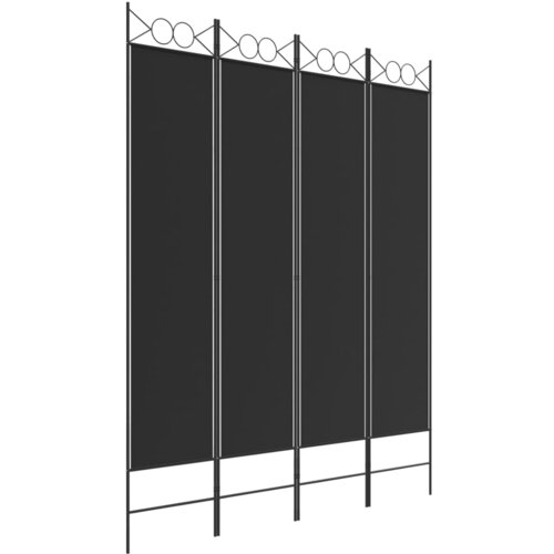 Maison Chic Paravan - Sobne pregrade 4-delni črno 160x200 cm blago, (22111523) Cene