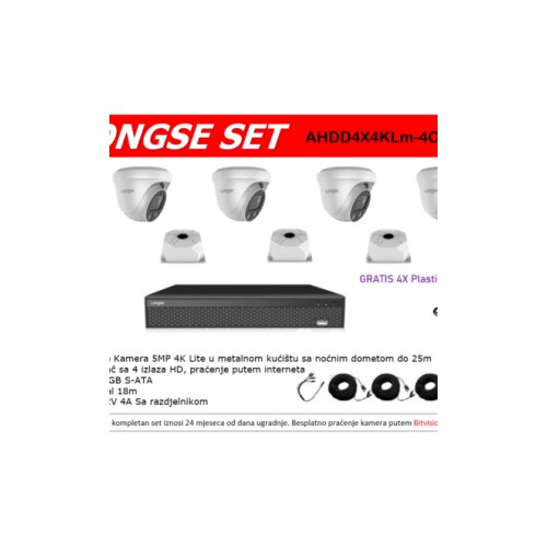 Longse SET 4 KAMERE AHDD4X4KLm-4CH-5MP Cijene
