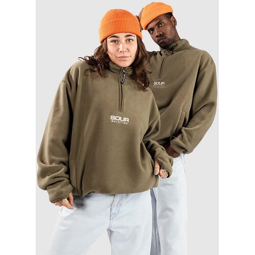 Sour Solution Half Zip Micro Fleece Half-Zip Pulover iz flisa olive Cene