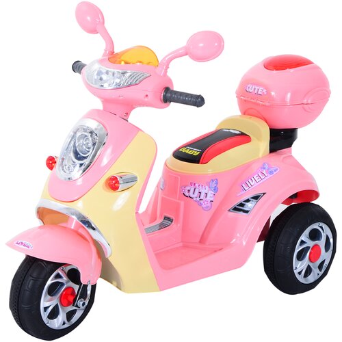 HOMCOM Otroški električni motorni skuter s tremi kolesi in hitrostjo 3 km/h 108 × 51 × 75 cm, (20744848) Cene