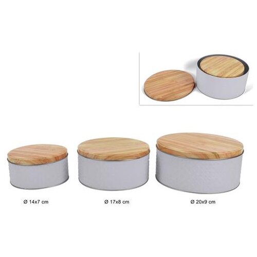  KUTIJE LIMENE SET 3/1 BIJELE CM002637 Cene