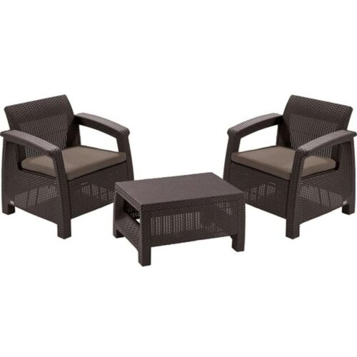 Keter Ba&amp;scaron;tenski set Corfu weekend braon CU 258953 Slike