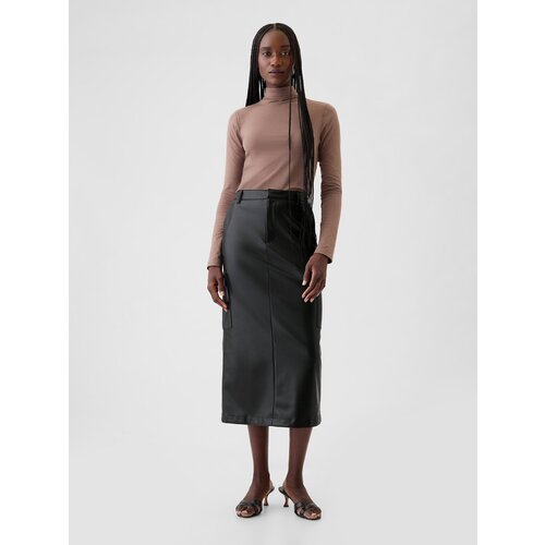 GAP Faux leather midi skirt Utility - Women&amp;#039;s Slike