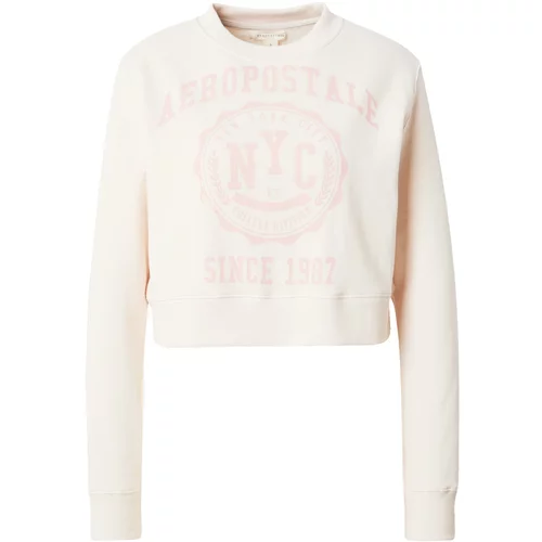 AÉROPOSTALE Sweater majica boja pijeska / roza