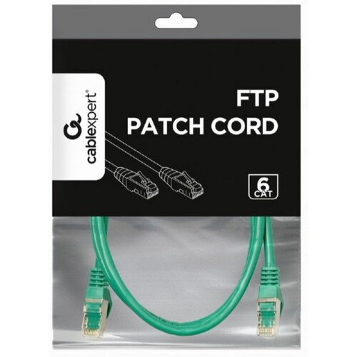Gembird PP6-1M/G mrezni kabl/ CAT6 ftp patch cord 1m green Cene
