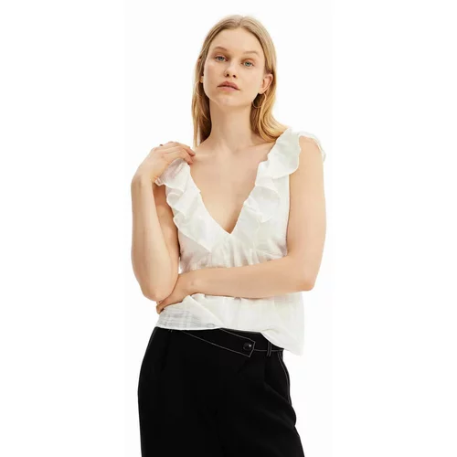 Desigual Bluza za žene, boja: bijela, glatka