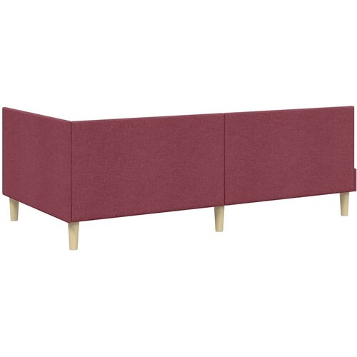  Kutni krevetni okvir s madracem 2 kom. Vinska crvena 90 x 190 cm Slike