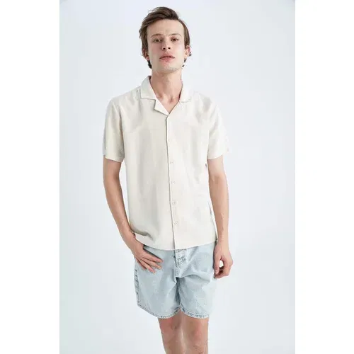 Defacto Regular Fit linen Short Sleeve Shirt