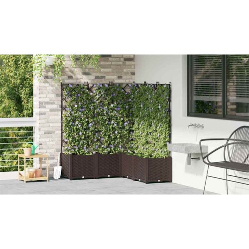  Vrtna saksija 5 pcs Smeđa 120 x 120 x 143 cm Plastika Slike