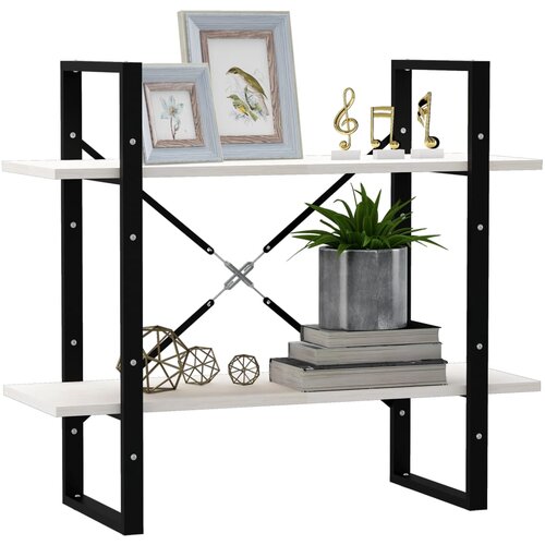  za knjige s 2 razine bijeli 80 x 30 x 70 cm od borovine Slike