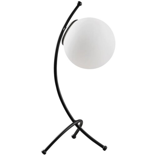 Opviq Stolna lampa YAY, crno/ bijela, metal/ staklo, 23 x 18 cm, visina 43 cm, promjer kugle 15 cm, duljina kabla 200 cm, E27 40 W, Yay - 5011 Slike