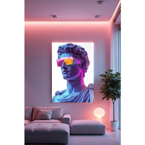 WALLXPERT Hhlneon008 - Vi&scaron;enamenska Tempered Staklena Slika 40 x 60 cm Cene